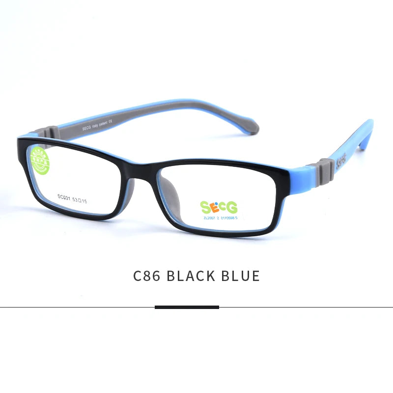 SECG Square Detachable Optiacal kids Frame Spectacle Childrne Frames Myopia Hyperopia Oculos Prescription Glasses No Screw