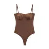 MYST&ZA Women's 2025 Spring and Summer New Sexy Versatile Silk Satin Textured Underwear Style Suspenders Onesie 1355001