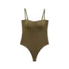MYST&ZA Women's 2025 Spring and Summer New Sexy Versatile Silk Satin Textured Underwear Style Suspenders Onesie 1355001