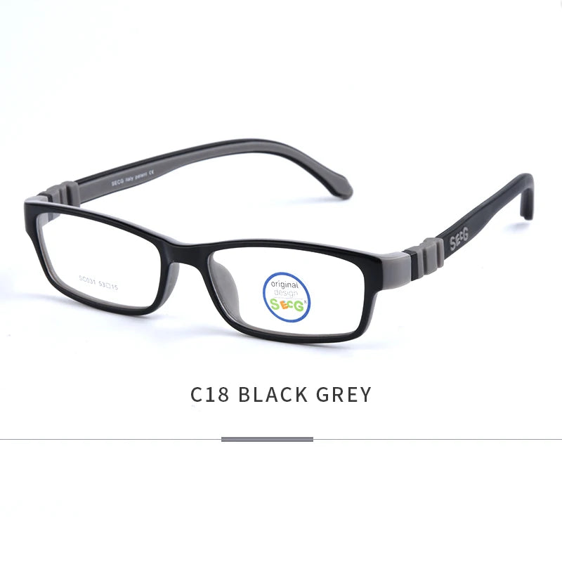 SECG Square Detachable Optiacal kids Frame Spectacle Childrne Frames Myopia Hyperopia Oculos Prescription Glasses No Screw