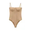 MYST&ZA Women's 2025 Spring and Summer New Sexy Versatile Silk Satin Textured Underwear Style Suspenders Onesie 1355001