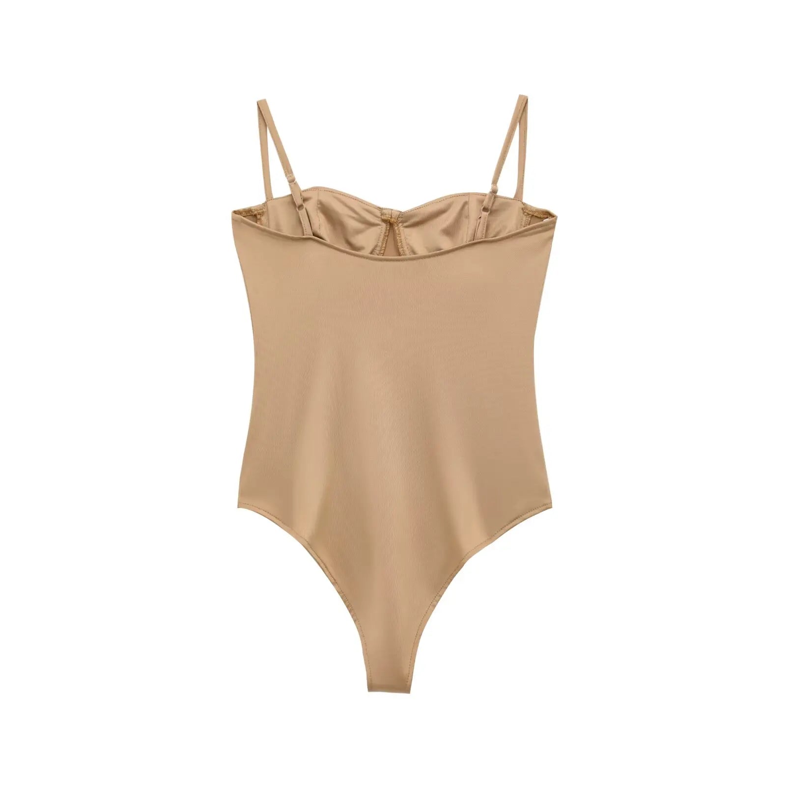 KAR&OT ZA 2025 Spring New Women's Adjustable Sling with Heart-Shaped Collar Lingerie Bodysuit 1355001