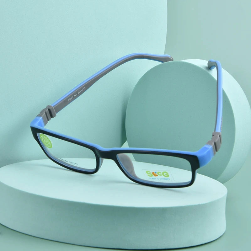 SECG Square Detachable Optiacal kids Frame Spectacle Childrne Frames Myopia Hyperopia Oculos Prescription Glasses No Screw