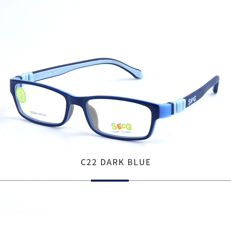 SECG Square Detachable Optiacal kids Frame Spectacle Childrne Frames Myopia Hyperopia Oculos Prescription Glasses No Screw