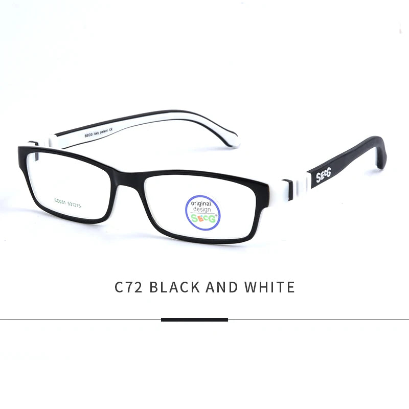 SECG Square Detachable Optiacal kids Frame Spectacle Childrne Frames Myopia Hyperopia Oculos Prescription Glasses No Screw