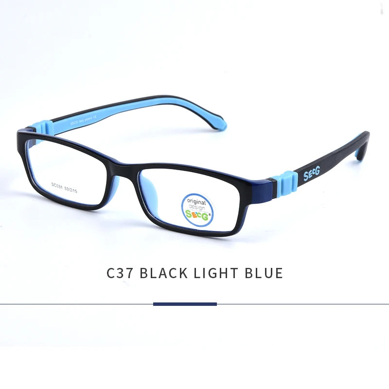 SECG Square Detachable Optiacal kids Frame Spectacle Childrne Frames Myopia Hyperopia Oculos Prescription Glasses No Screw