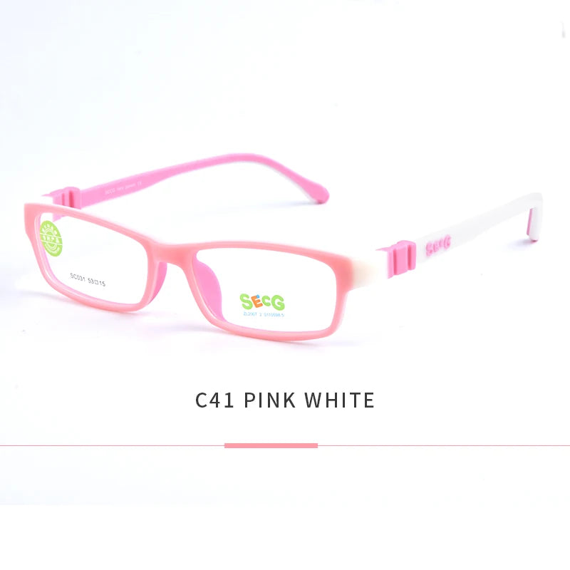 SECG Square Detachable Optiacal kids Frame Spectacle Childrne Frames Myopia Hyperopia Oculos Prescription Glasses No Screw