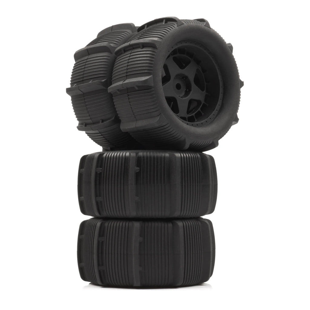 RCXAZ RC 80MM Rubber Tires 1/10 1/12 1/14 1/16 Paddle Tire Off-Road Sand Snow Tires with Wheels for RC Car Truck Buggy Parts