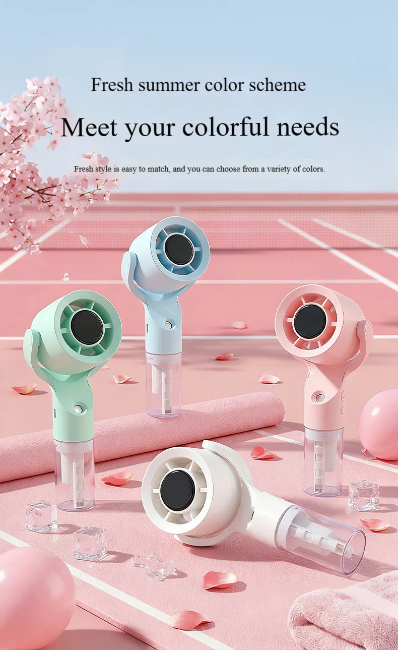 2026 Portable Handheld Spray Fan,Water Spray Mist Fan,Student Dormitory Mini Fan,Summer Supplies, Cooling Tools Outdoor Fan
