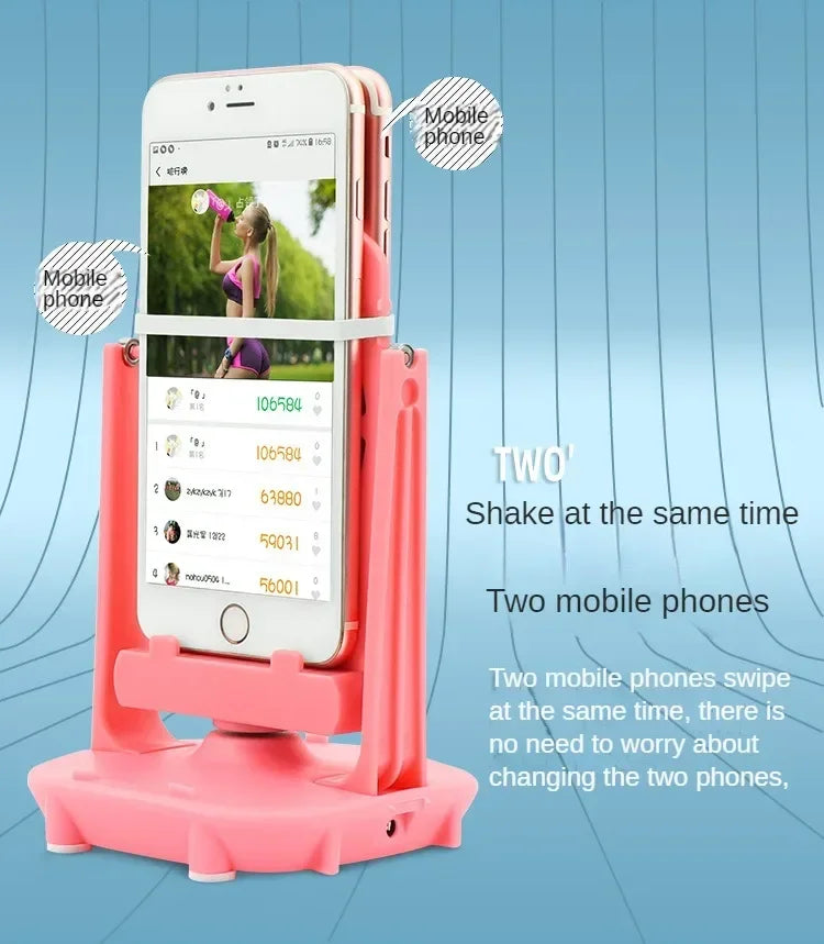 Desk Walking Swing Shaker Mobile Phone Stand Holder For iPhone Samsung Xiaomi Pedometer Brush Stepper For Phone Wiggler Counter