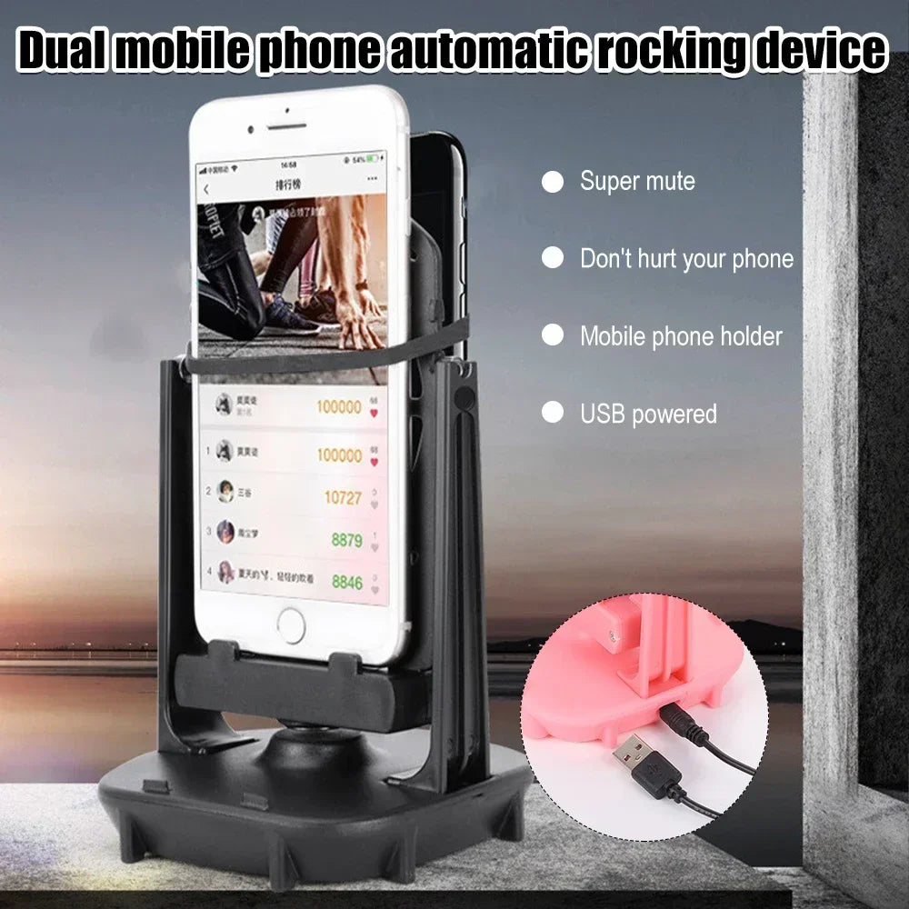 Desk Walking Swing Shaker Mobile Phone Stand Holder For iPhone Samsung Xiaomi Pedometer Brush Stepper For Phone Wiggler Counter