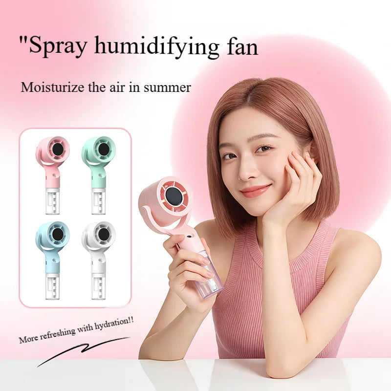 2026 Portable Handheld Spray Fan,Water Spray Mist Fan,Student Dormitory Mini Fan,Summer Supplies, Cooling Tools Outdoor Fan