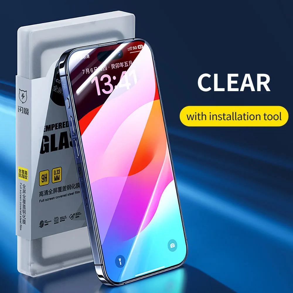 SmartDevil 1/2Pcs Screen Protector For iPhone 15 Pro Max Tempered Glass for iPhone 15 Plus Anti-Blue Light HD Film