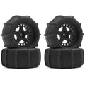 RCXAZ RC 80MM Rubber Tires 1/10 1/12 1/14 1/16 Paddle Tire Off-Road Sand Snow Tires with Wheels for RC Car Truck Buggy Parts