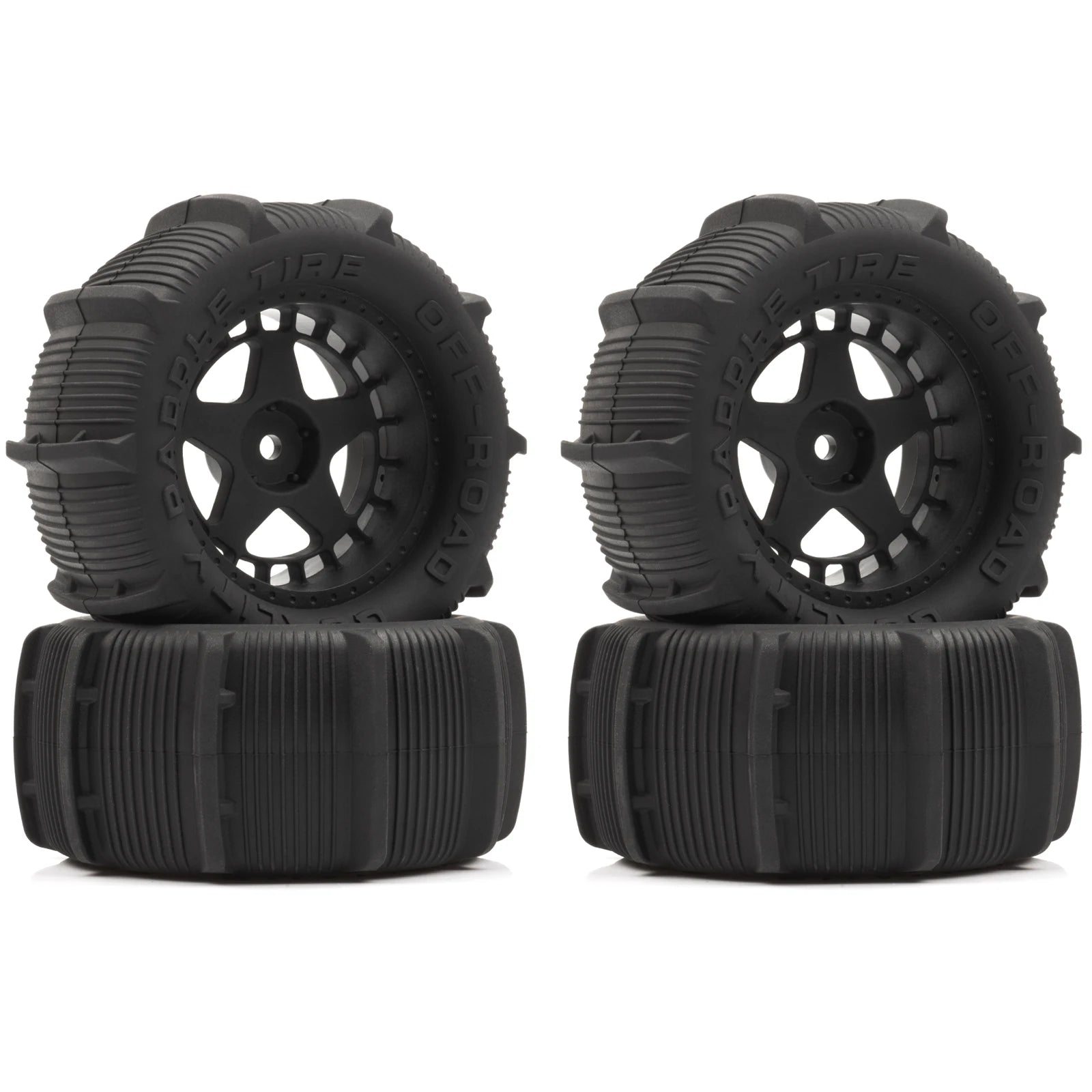 RCXAZ RC 80MM Rubber Tires 1/10 1/12 1/14 1/16 Paddle Tire Off-Road Sand Snow Tires with Wheels for RC Car Truck Buggy Parts