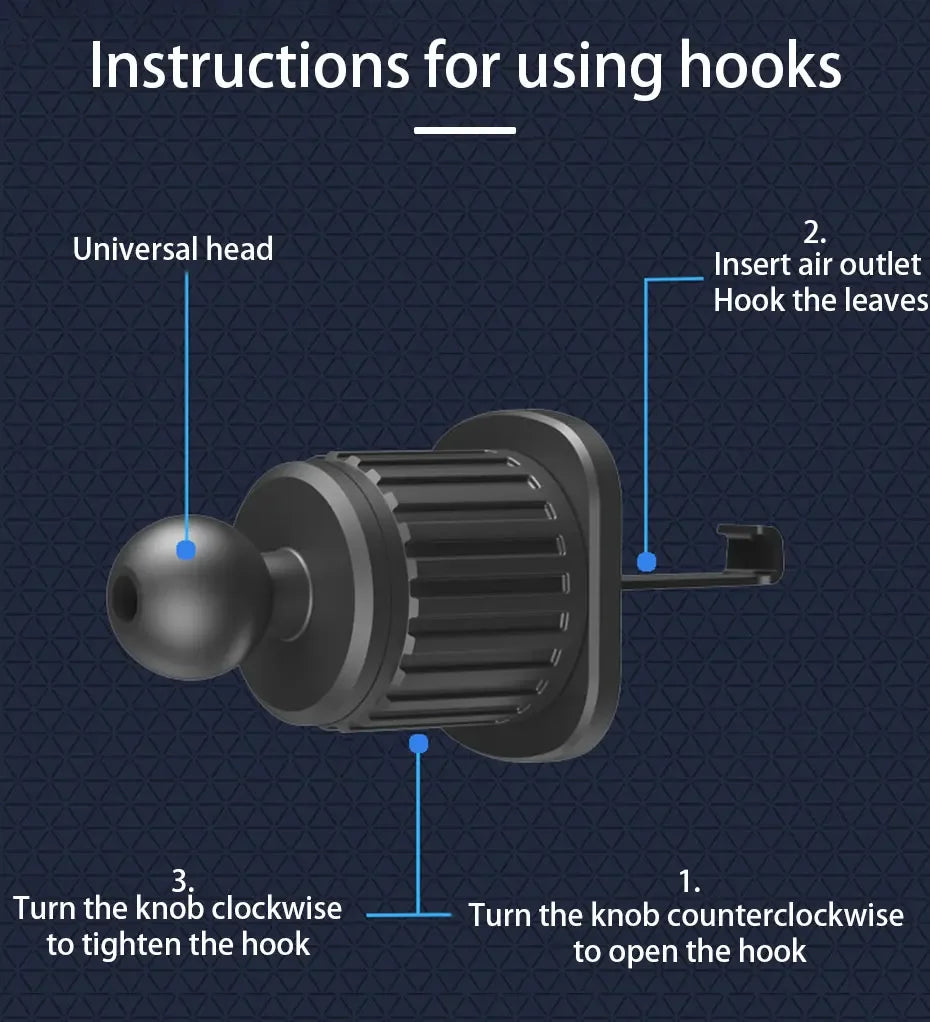 Car Phone Holder Bracket Accessories Interior Auto Air Outlet Cellphone Support Parts Phone Stand Base Fixing Clip