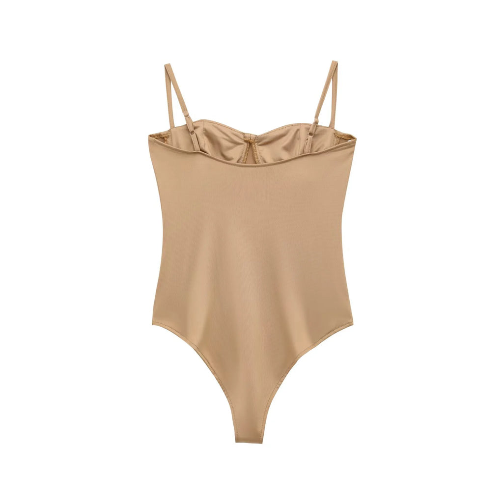 DEEABAE Spicy Girl with Chest Cushion Camisole Jumpsuit Women's New Style Of Sexy Tight Fitting Crotch TopTtrendy