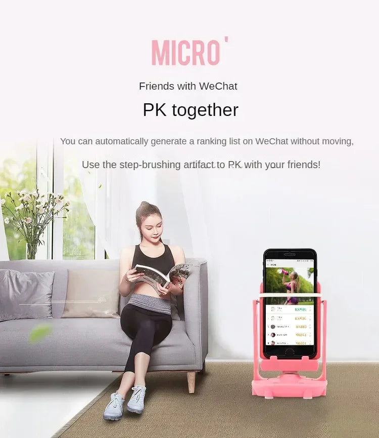 Desk Walking Swing Shaker Mobile Phone Stand Holder For iPhone Samsung Xiaomi Pedometer Brush Stepper For Phone Wiggler Counter