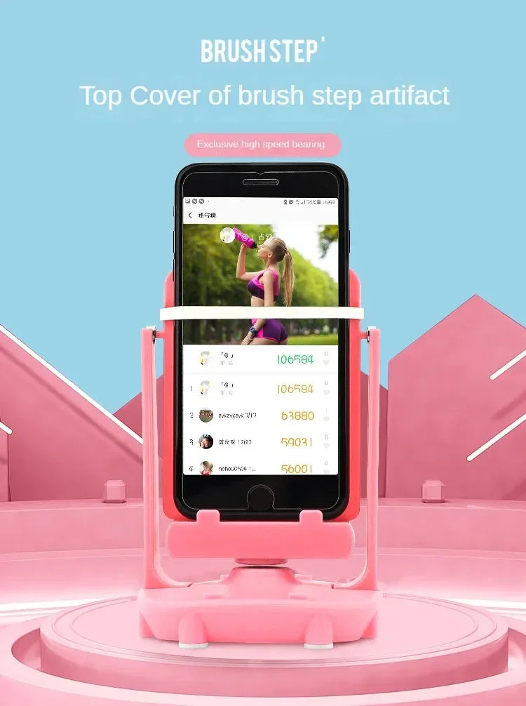 Desk Walking Swing Shaker Mobile Phone Stand Holder For iPhone Samsung Xiaomi Pedometer Brush Stepper For Phone Wiggler Counter