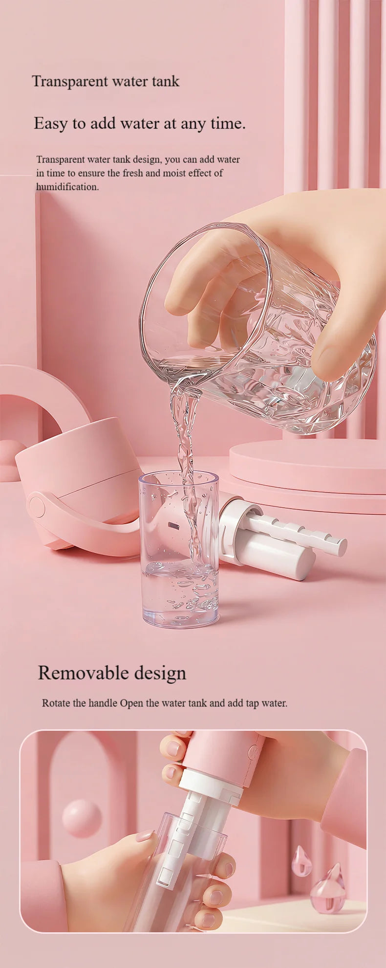 2026 Portable Handheld Spray Fan,Water Spray Mist Fan,Student Dormitory Mini Fan,Summer Supplies, Cooling Tools Outdoor Fan
